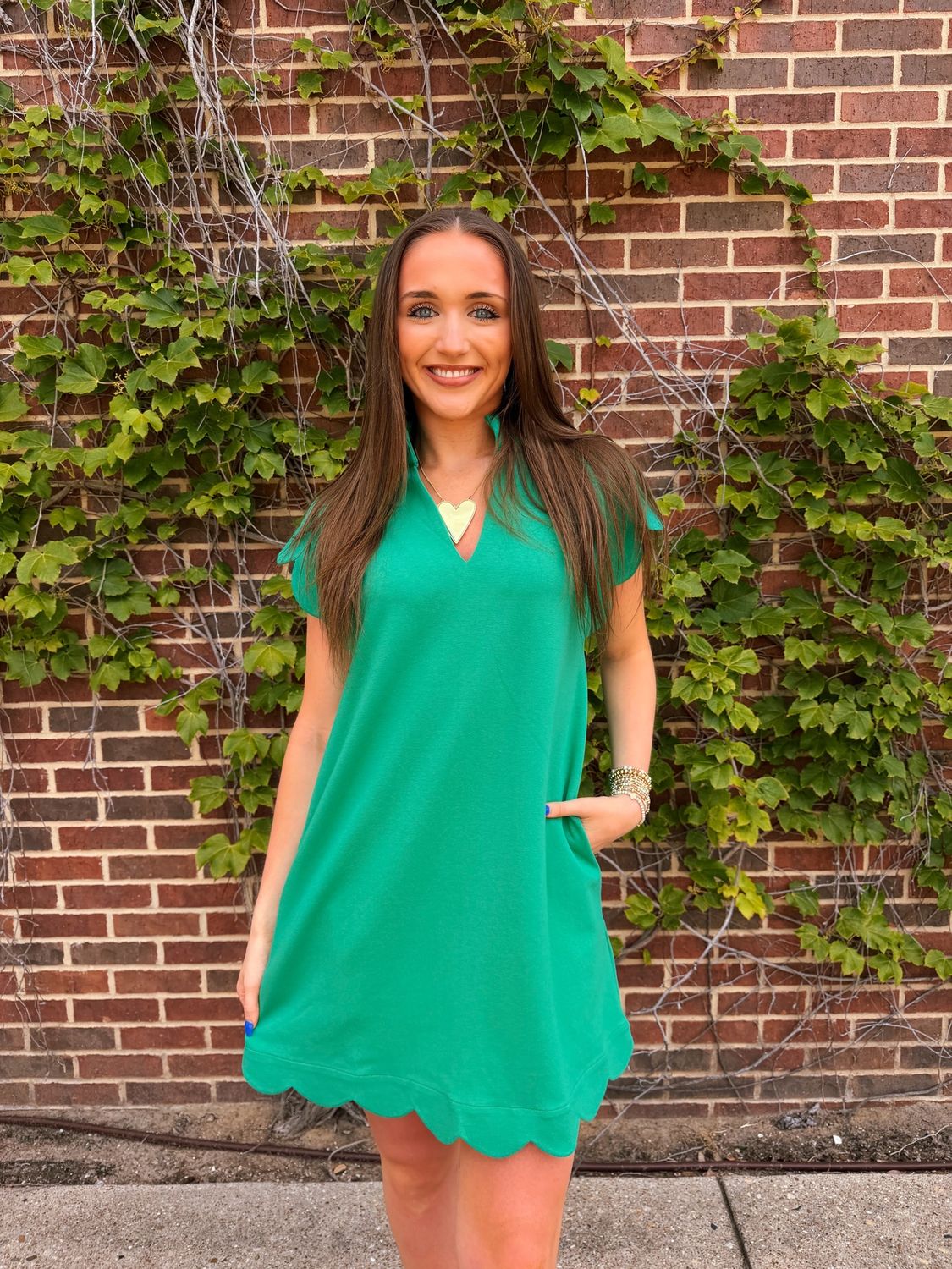 Jeannie Dress, Color: Green, Size: Small