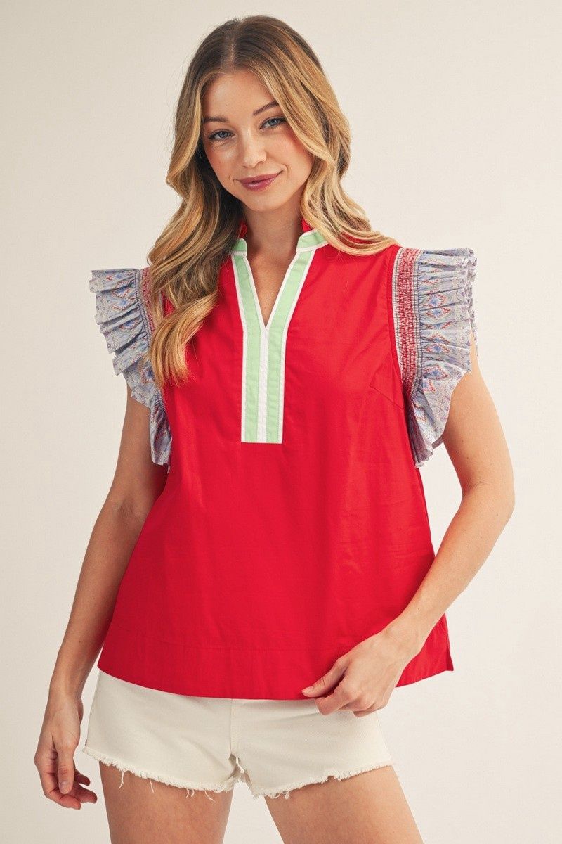 Remmie Top, Color: Red, Size: small