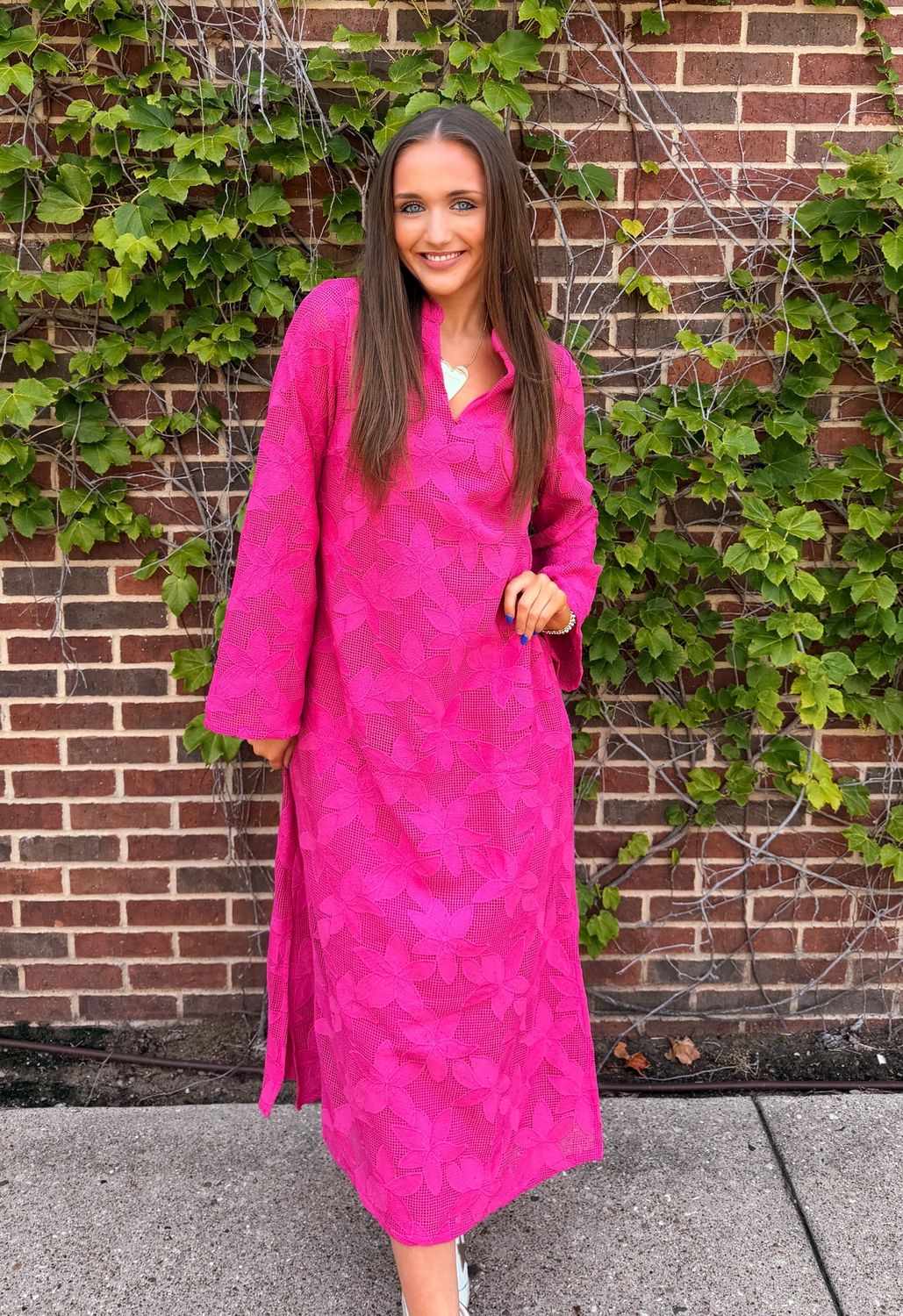 Katherine Maxi Dress, Color: Magenta, Size: Small