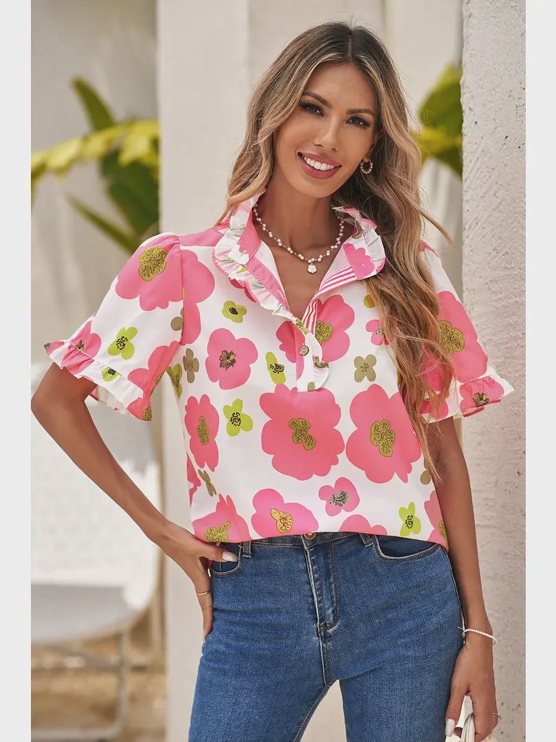Rose Striped Blouse
