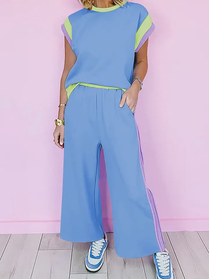 Sydnie Set, Color: Sky Blue, Size: Small