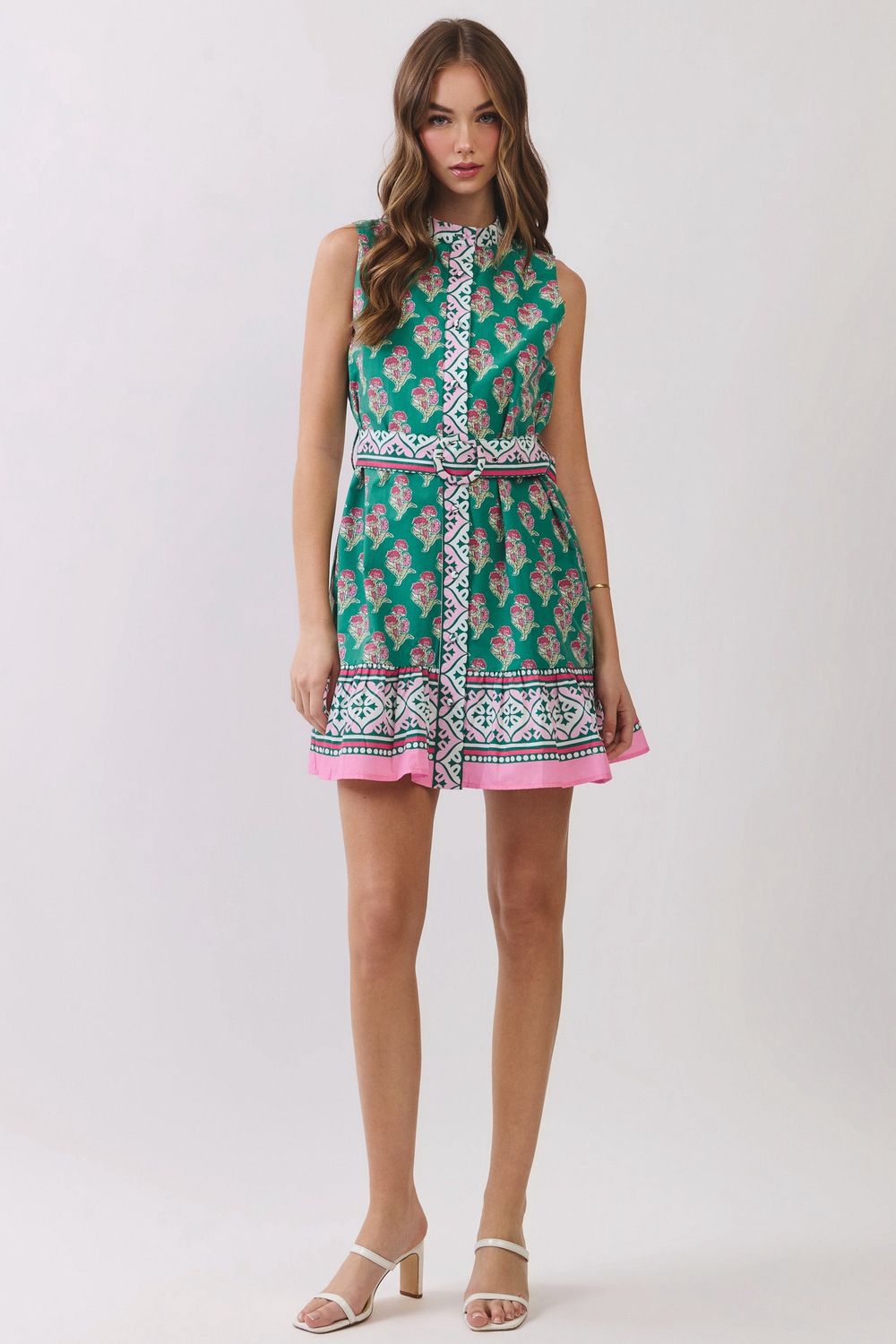 Beth Mini Dress, Color: Green, Size: Small