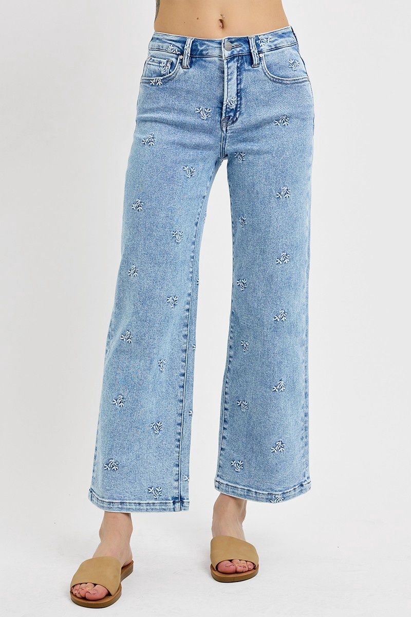 Susie Embroidered Jeans, Color: Light, Size: 1