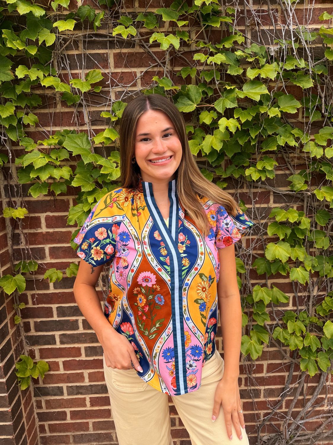 Belinda Print Top