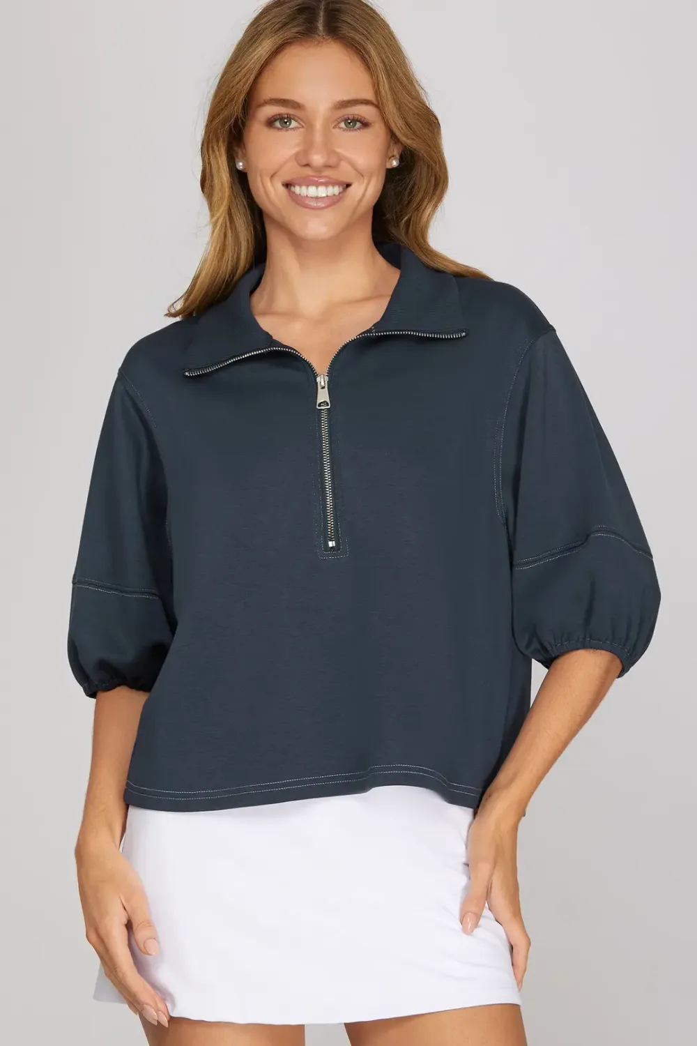 Rossie Top, Color: Navy, Size: Small
