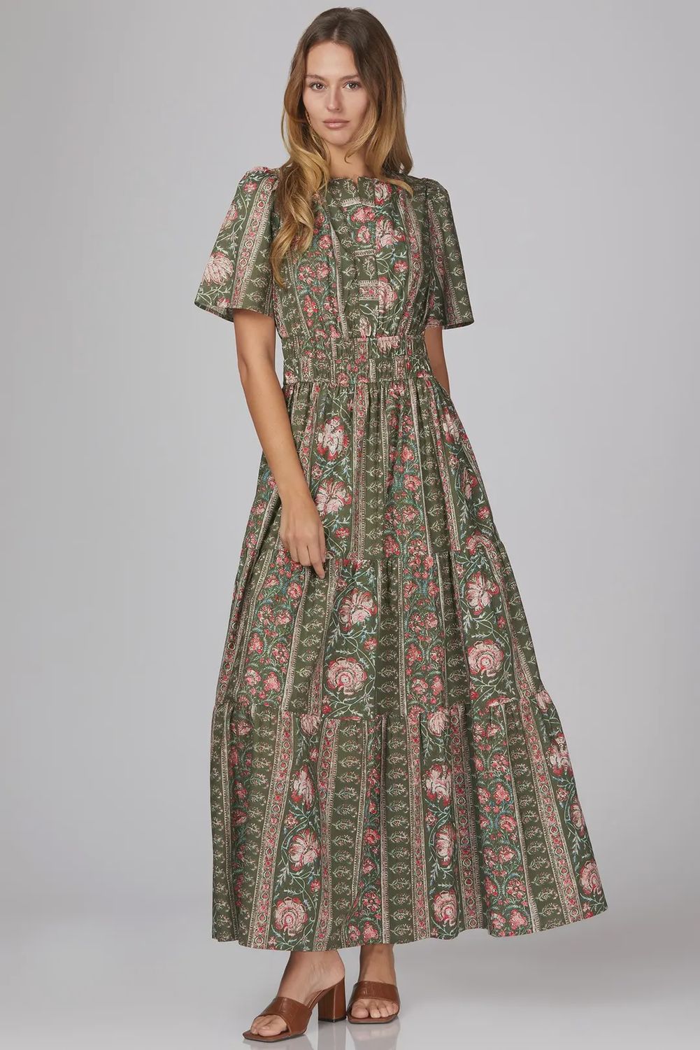 Elliana Fall Dress, Color: Green, Size: Small