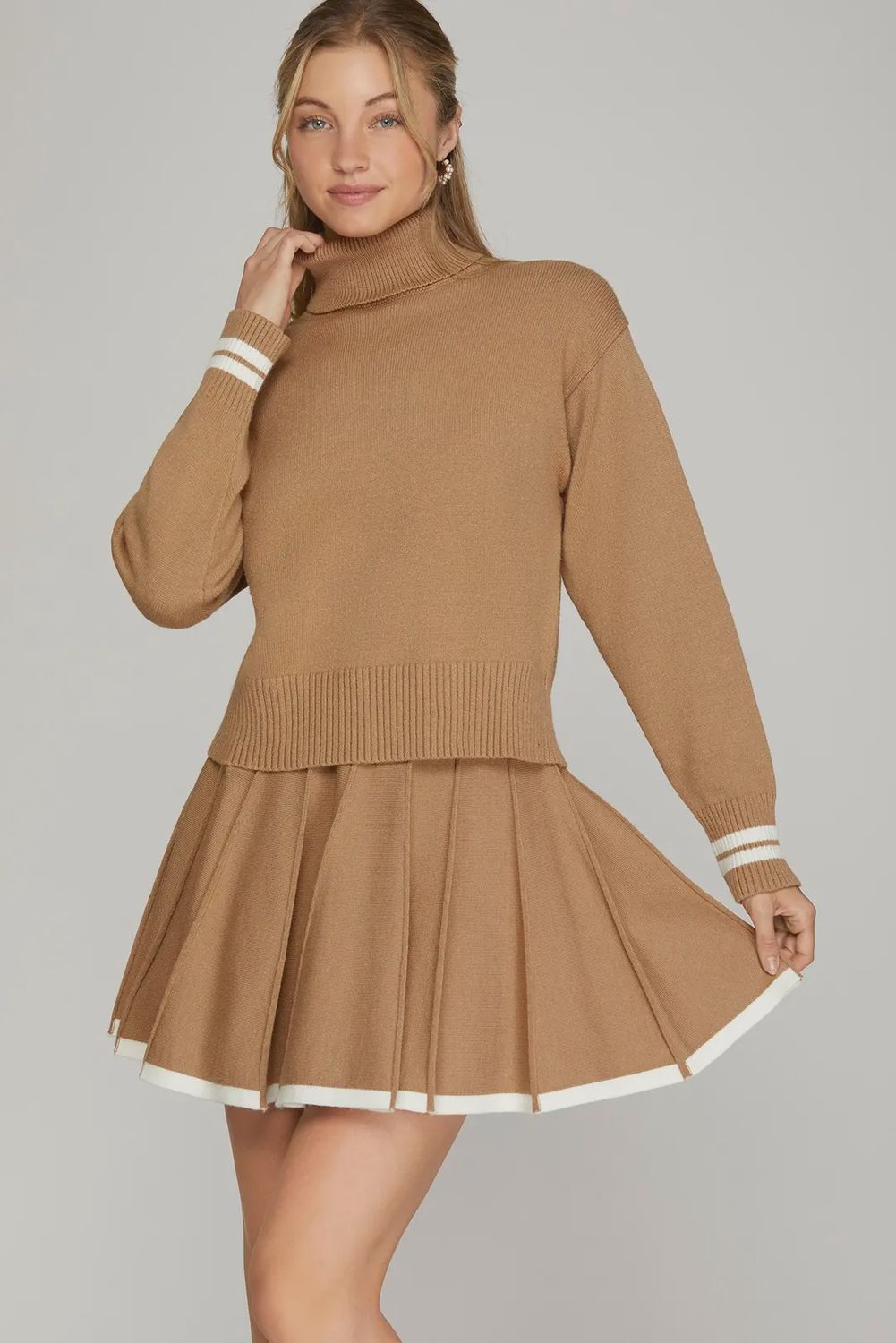Lonnie Set, Color: Camel, Size: Small