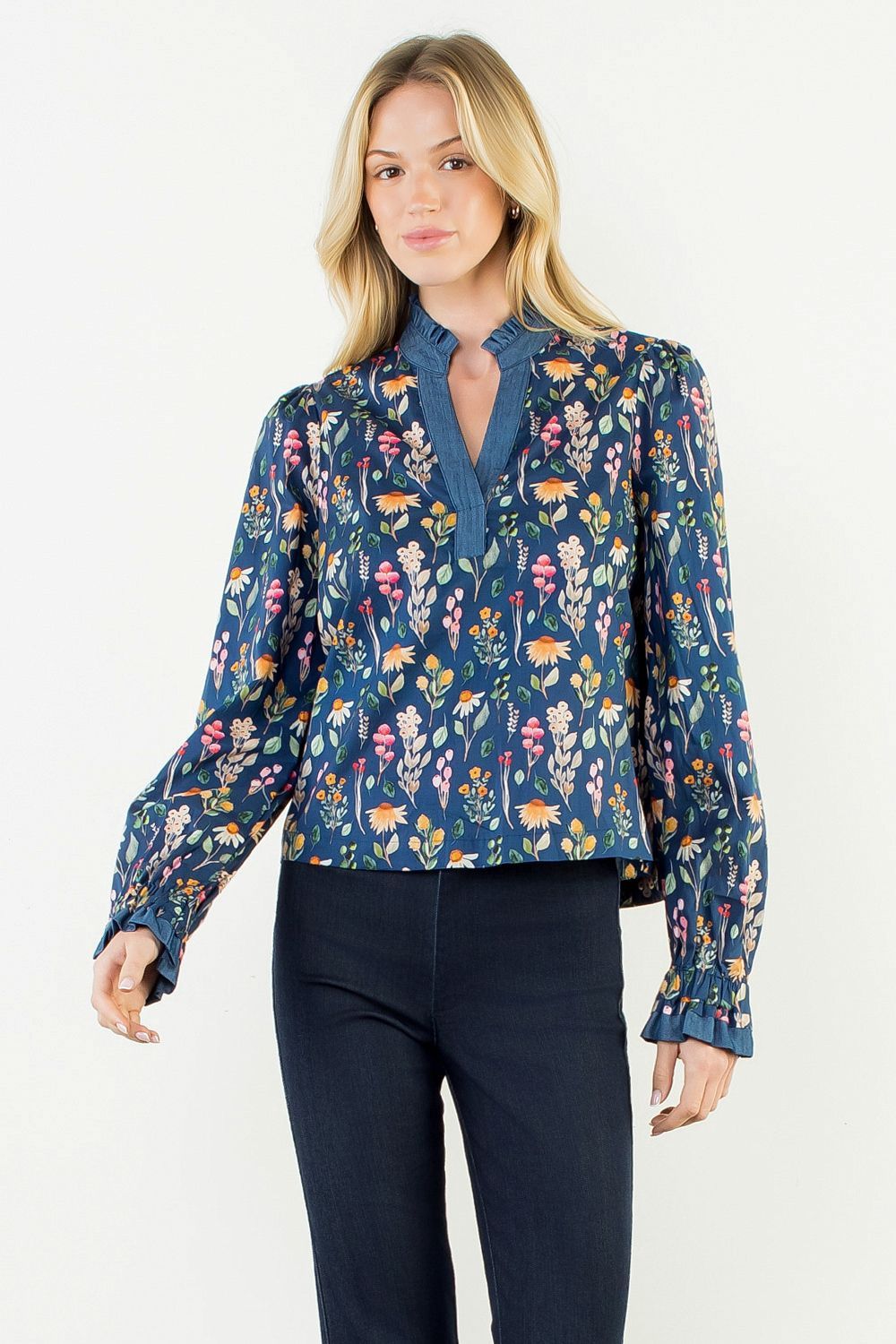 Terry Denim Top