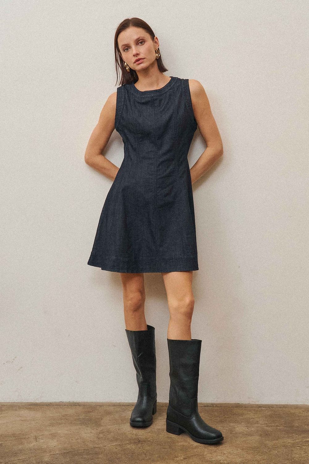 Kayleigh Mini Dress, Color: Indigo, Size: Small