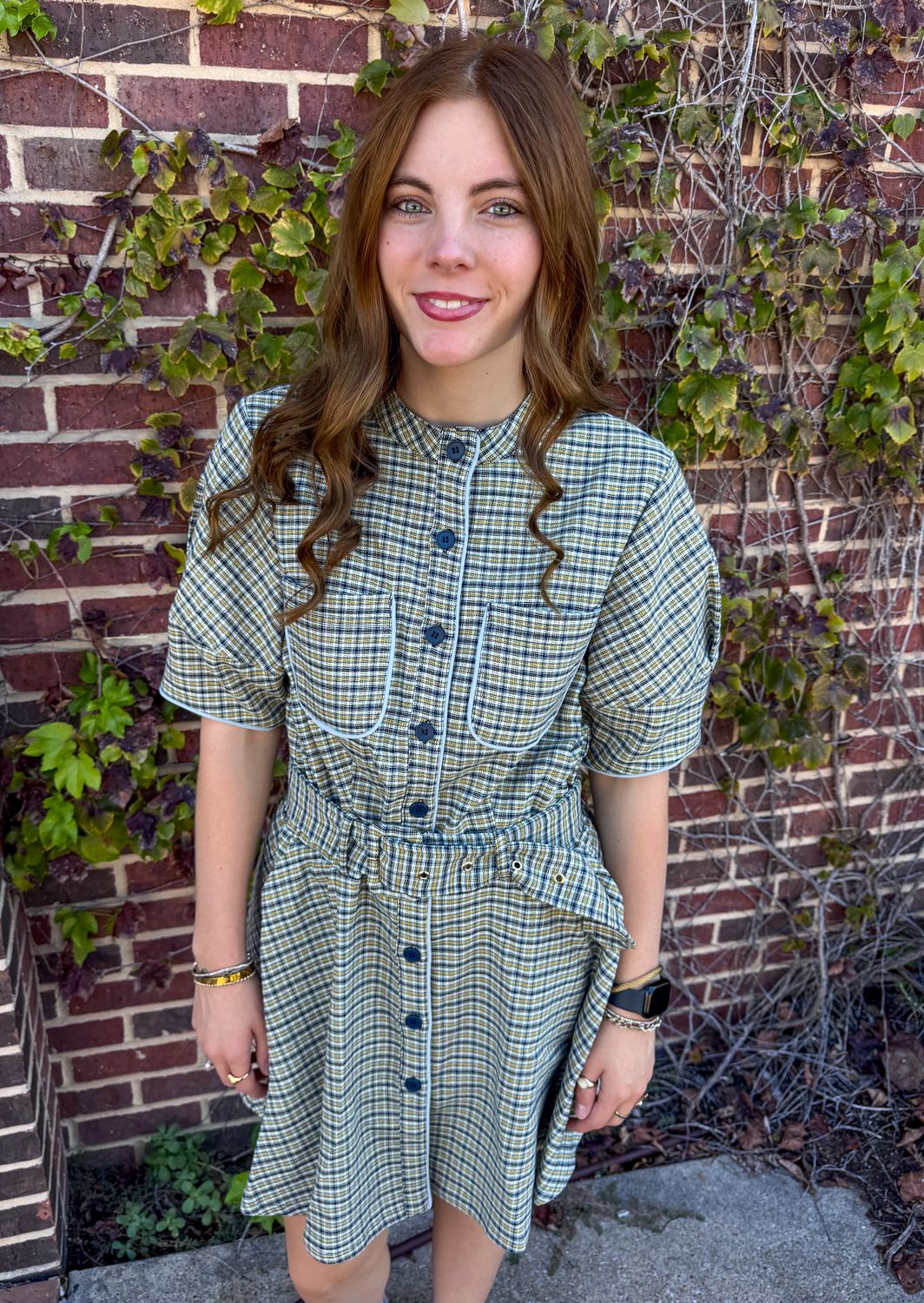 Danika Mini Dress, Color: Blue/Navy Multi, Size: Small