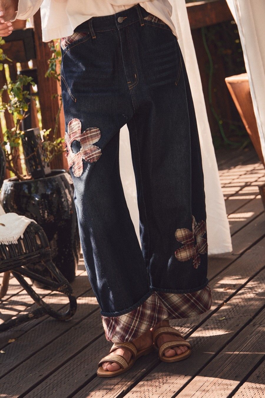 Suzy Pants, Color: Washed Blue, Size: Small