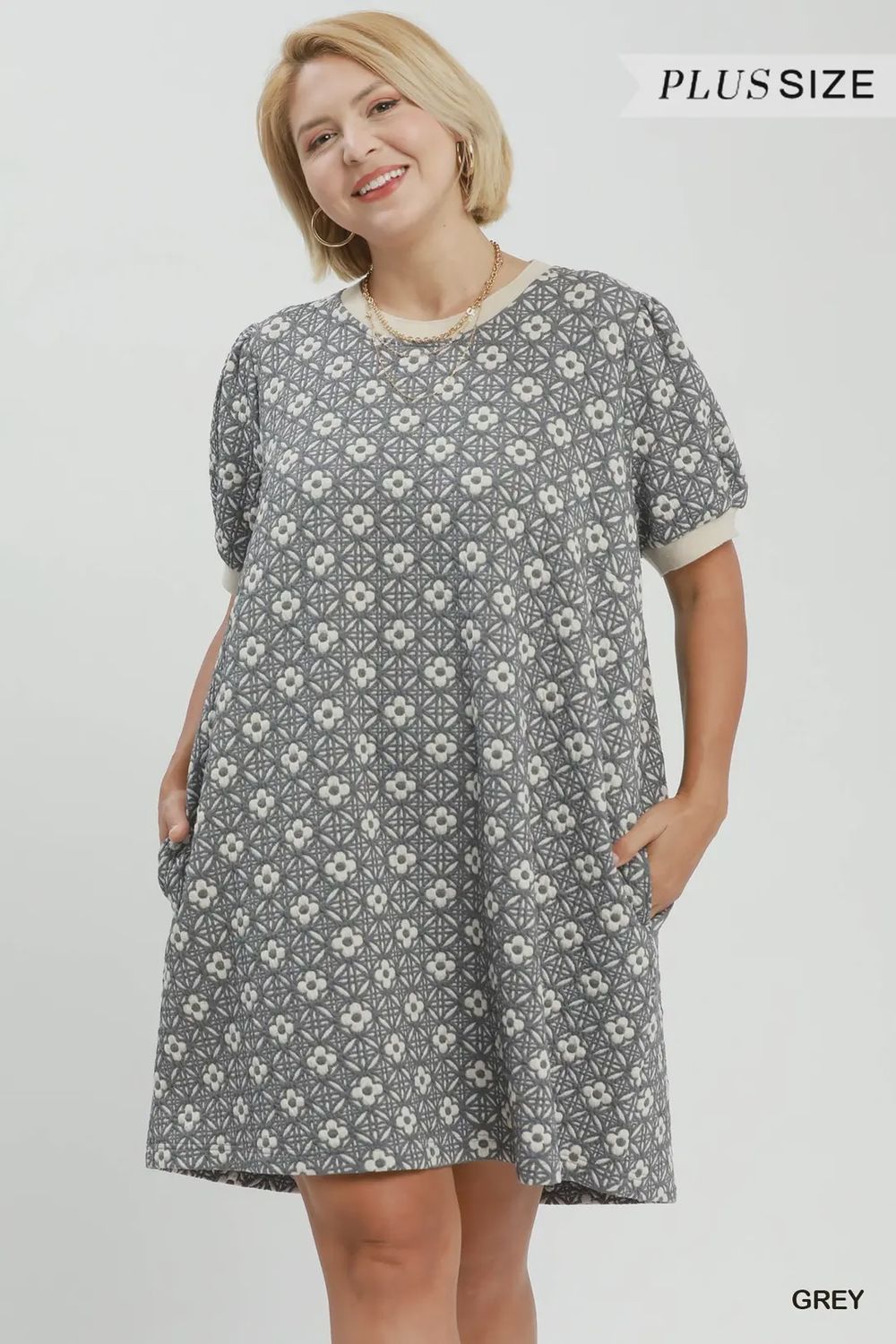 Sam Dress Plus, Color: Grey, Size: XL