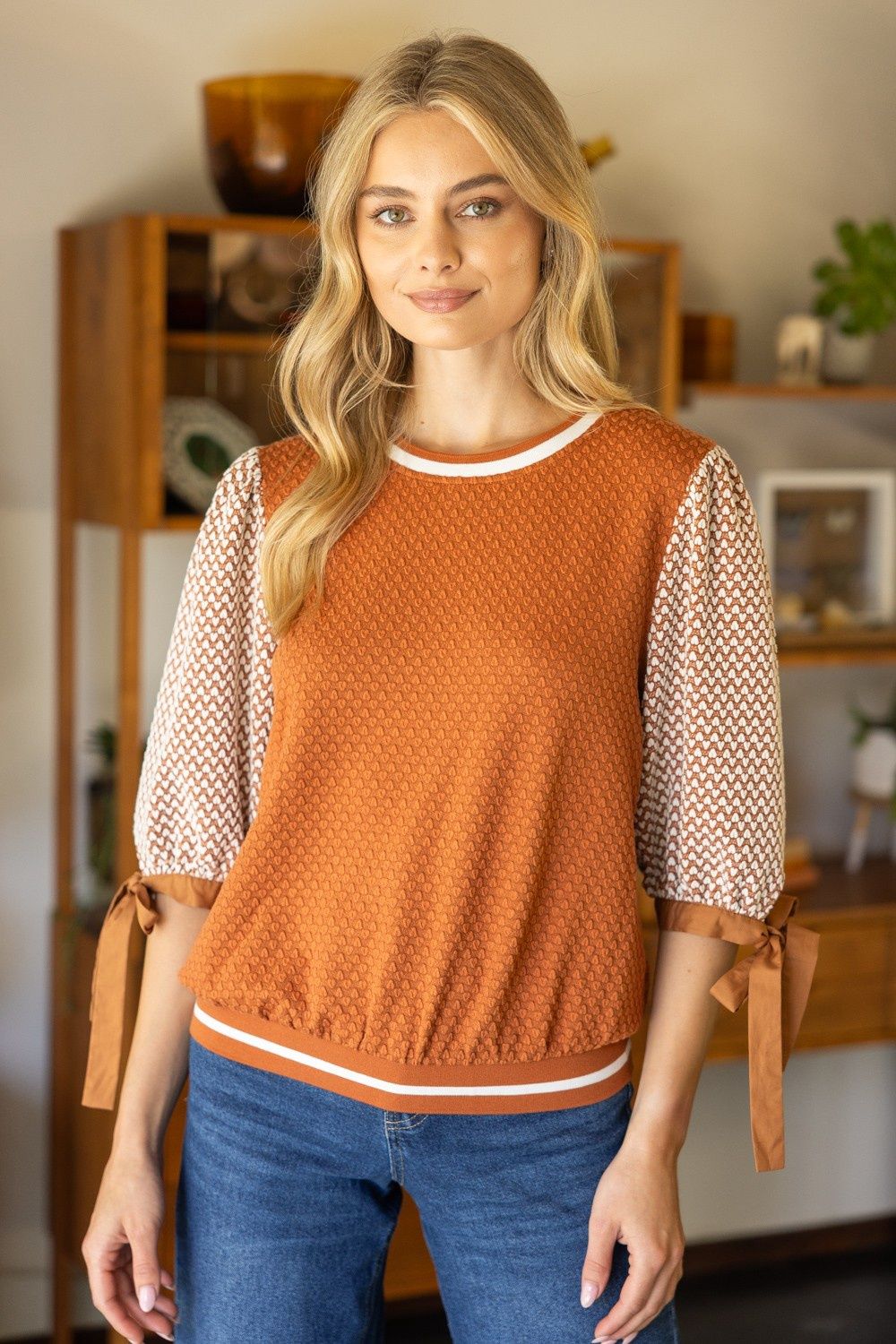 Sienna Top, Color: camel, Size: small