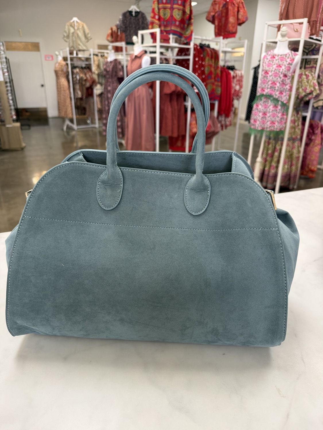 Faux Suede Tote Bag, Color: TBL