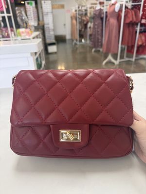 Quilted Faux Leather Flap Bag
