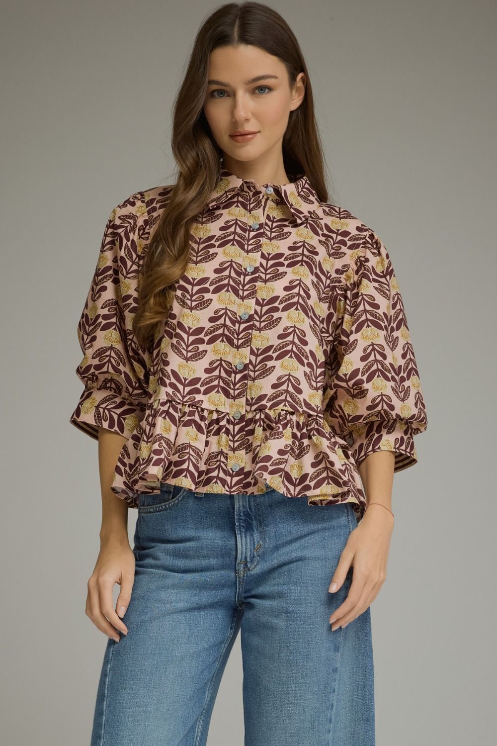 Phyllis Blouse, Color: Blush, Size: Small