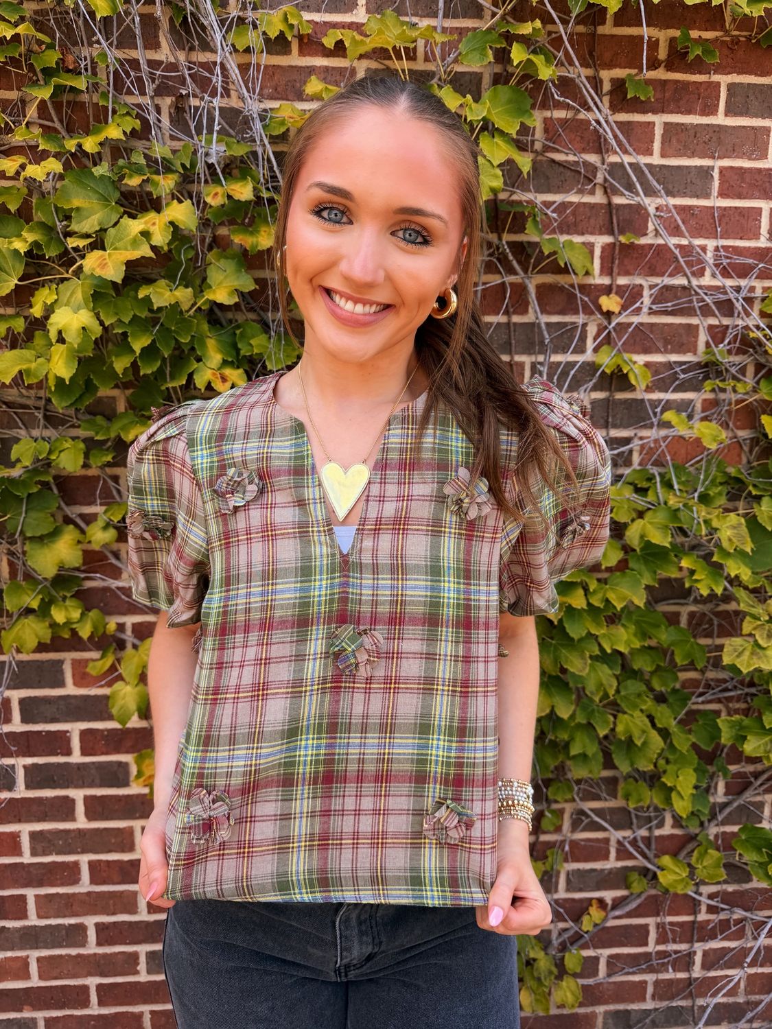 Tifanie Top, Color: Olive, Size: Small