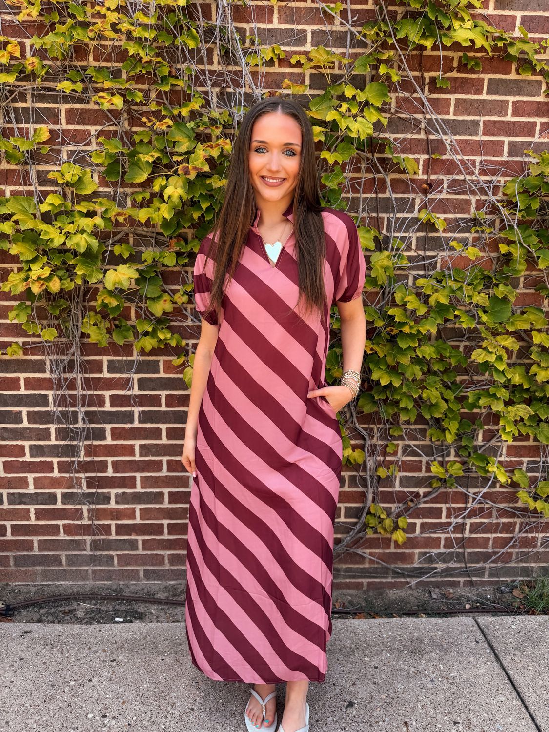 Alexandria Dress, Color: Burgundy, Size: Small