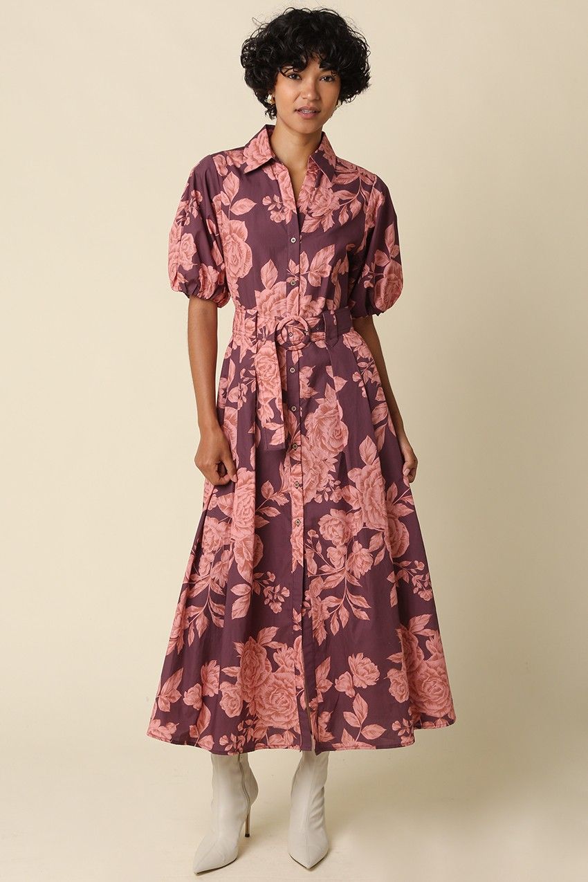 Beverly Dress, Color: Wine Pink, Size: Small