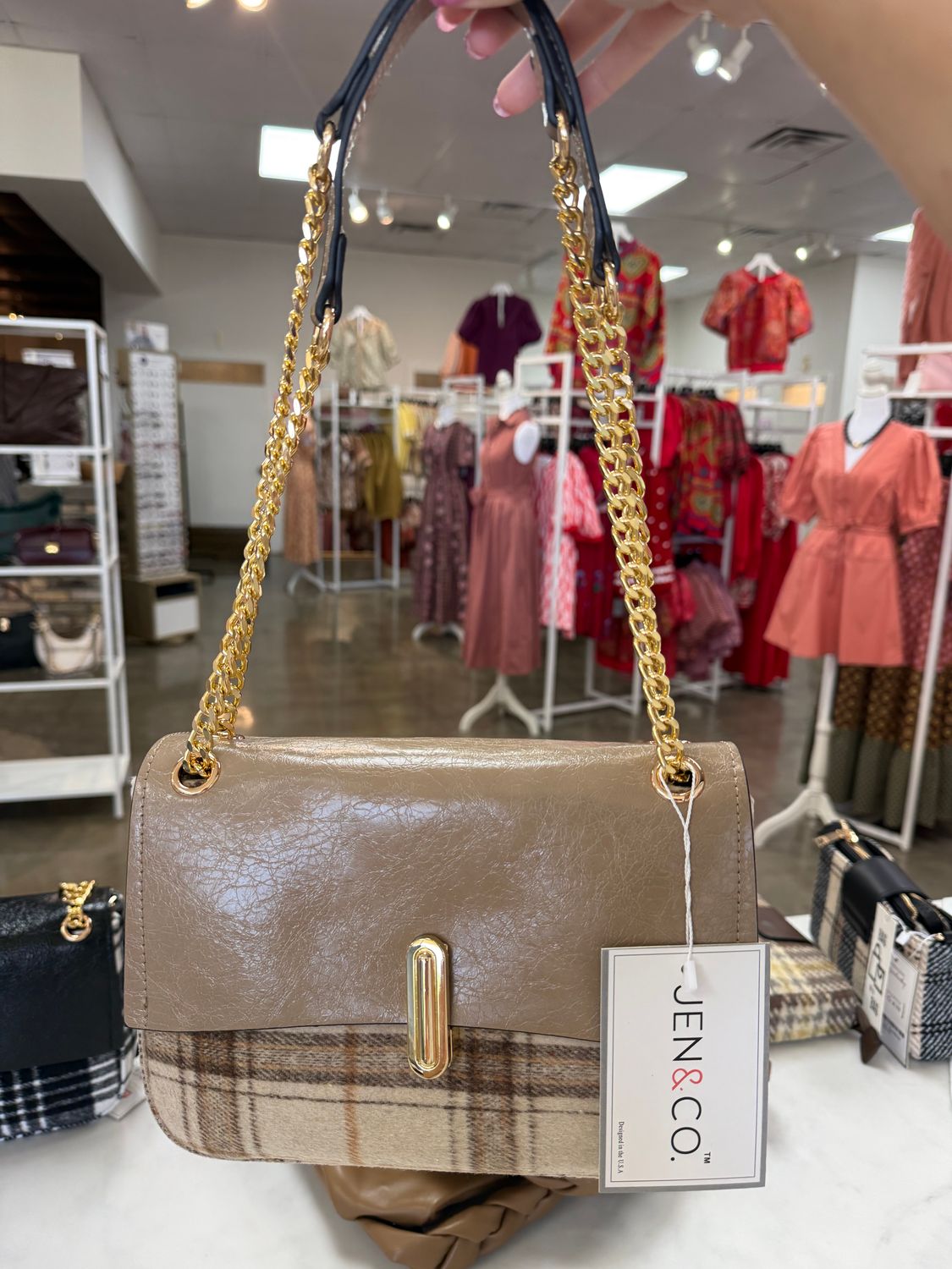 Winter Purse, Color: Rust/Cream