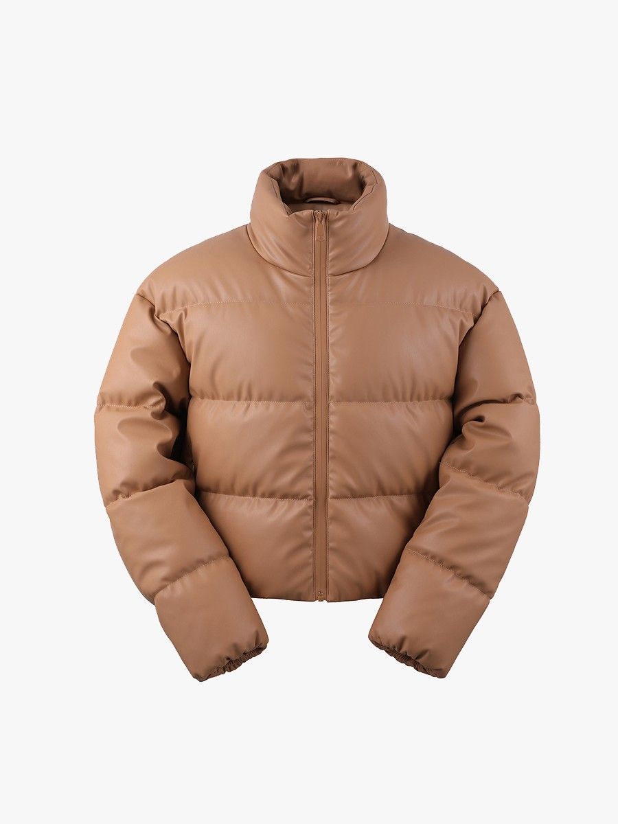 Estella Puffer Jacket, Color: Tan, Size: S/M