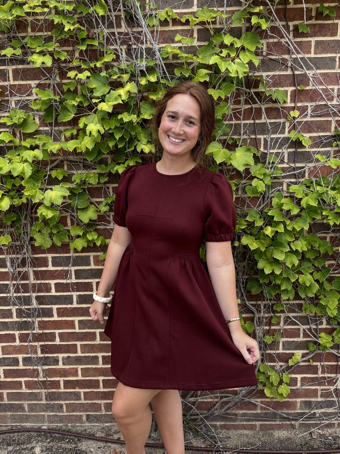 Molly Dress, Color: Burgundy, Size: Small
