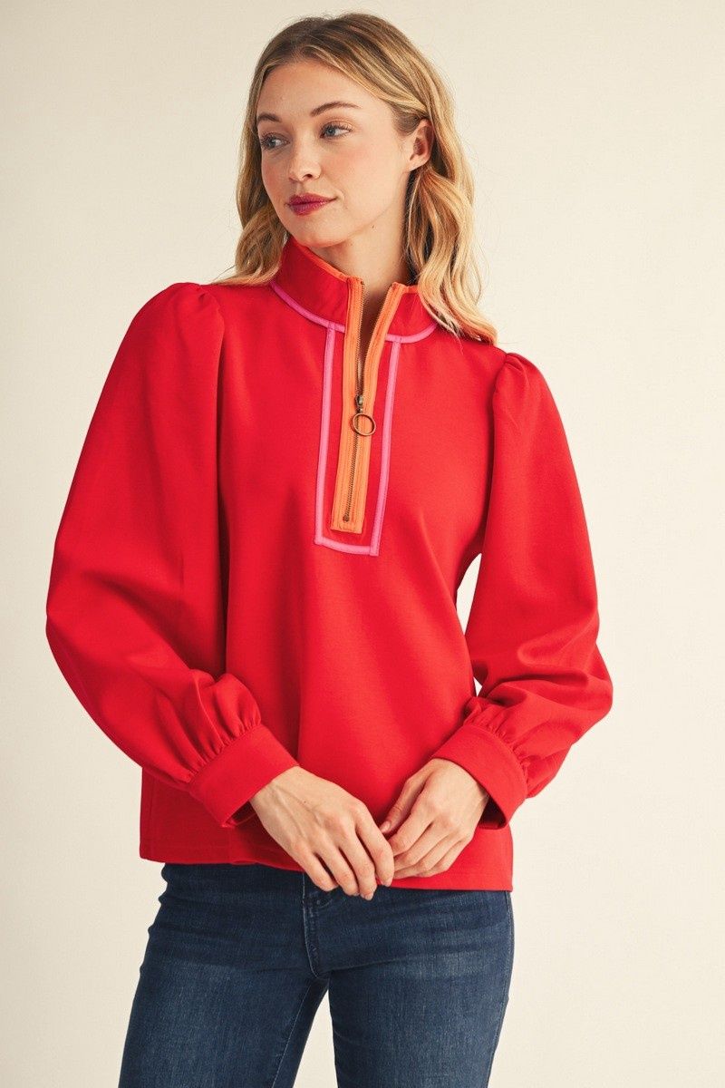 Hadlie Top, Color: Red, Size: Small