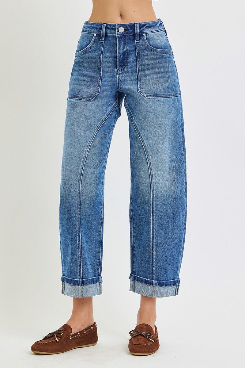 Sarah Cuffed Jeans, Size: 1