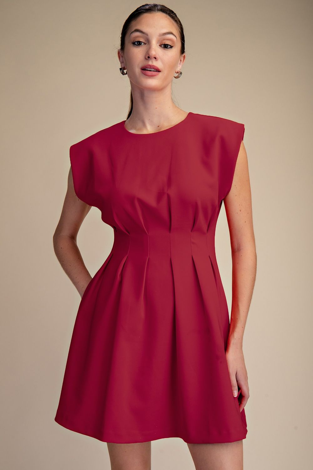 April Midi Dress, Color: Burgundy, Size: Small