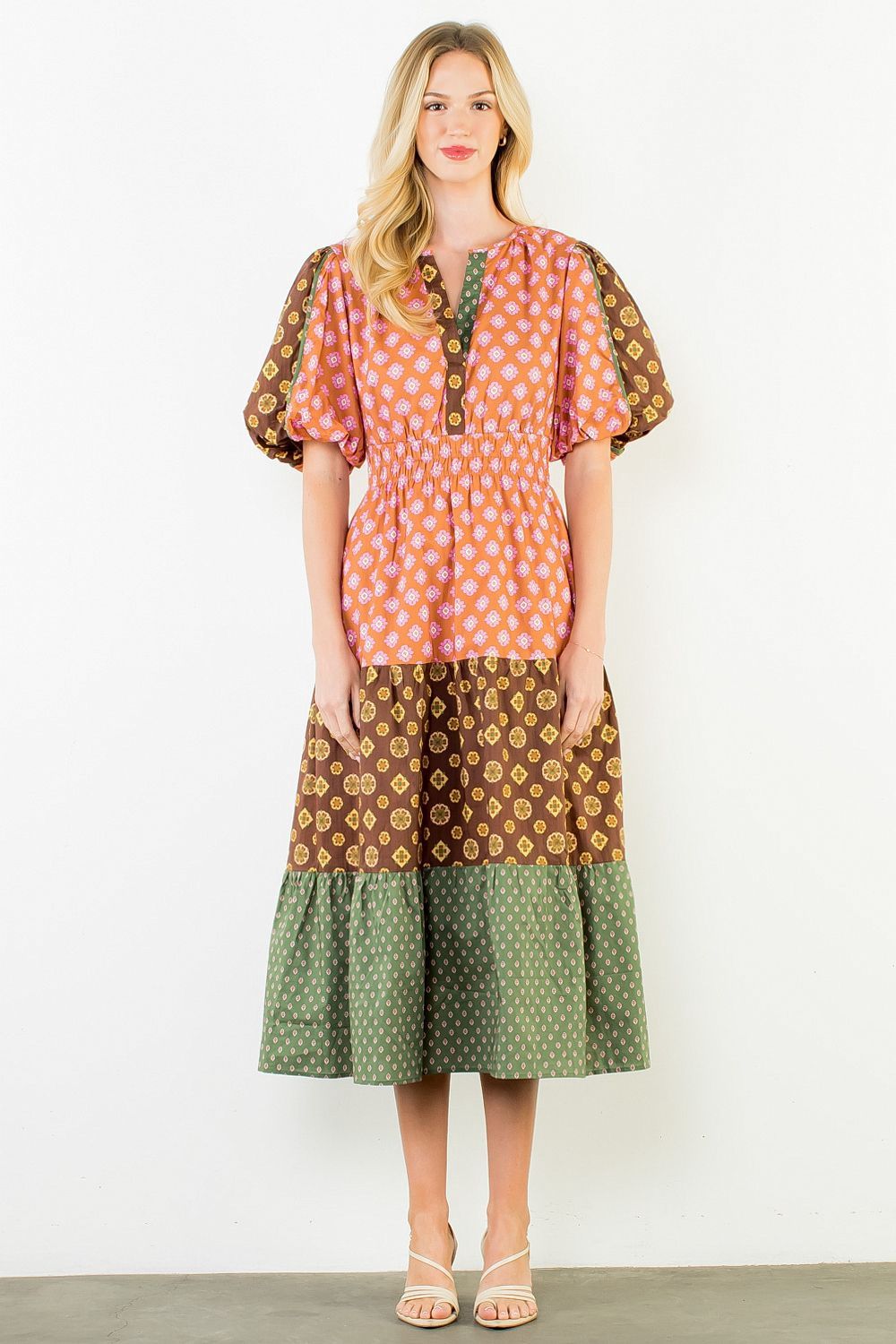 Ensley Dress, Color: Brown, Size: XS
