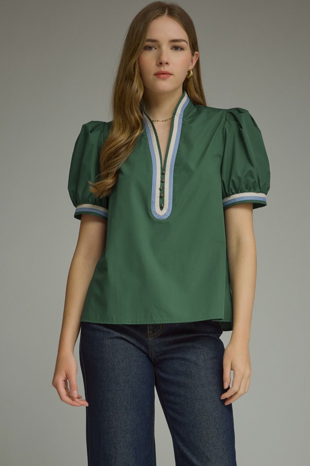 Tonie Top, Color: H Green, Size: Small
