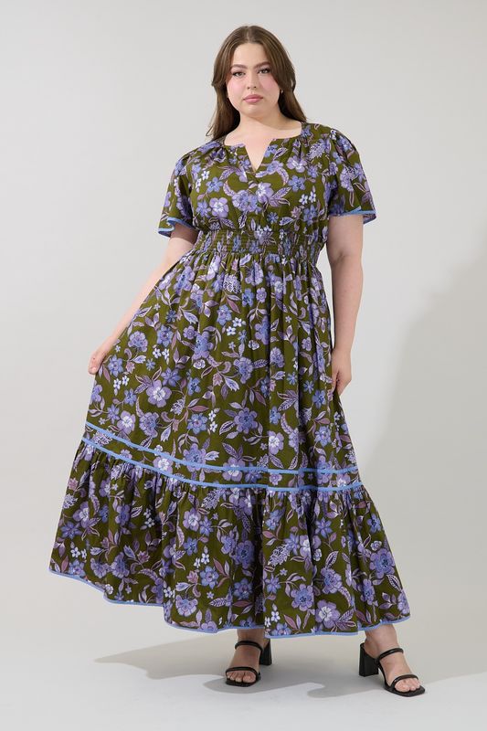 Ordy Smocked Midi Dress Reverie Curve