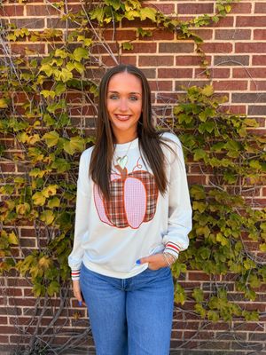 Pumpkin White Long Sleeve Top
