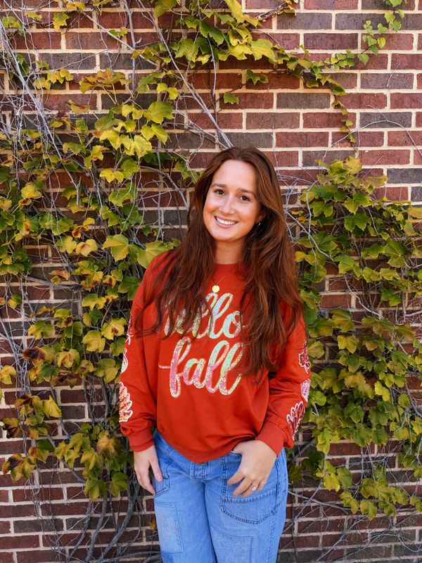 "Hello Fall" Orange Top
