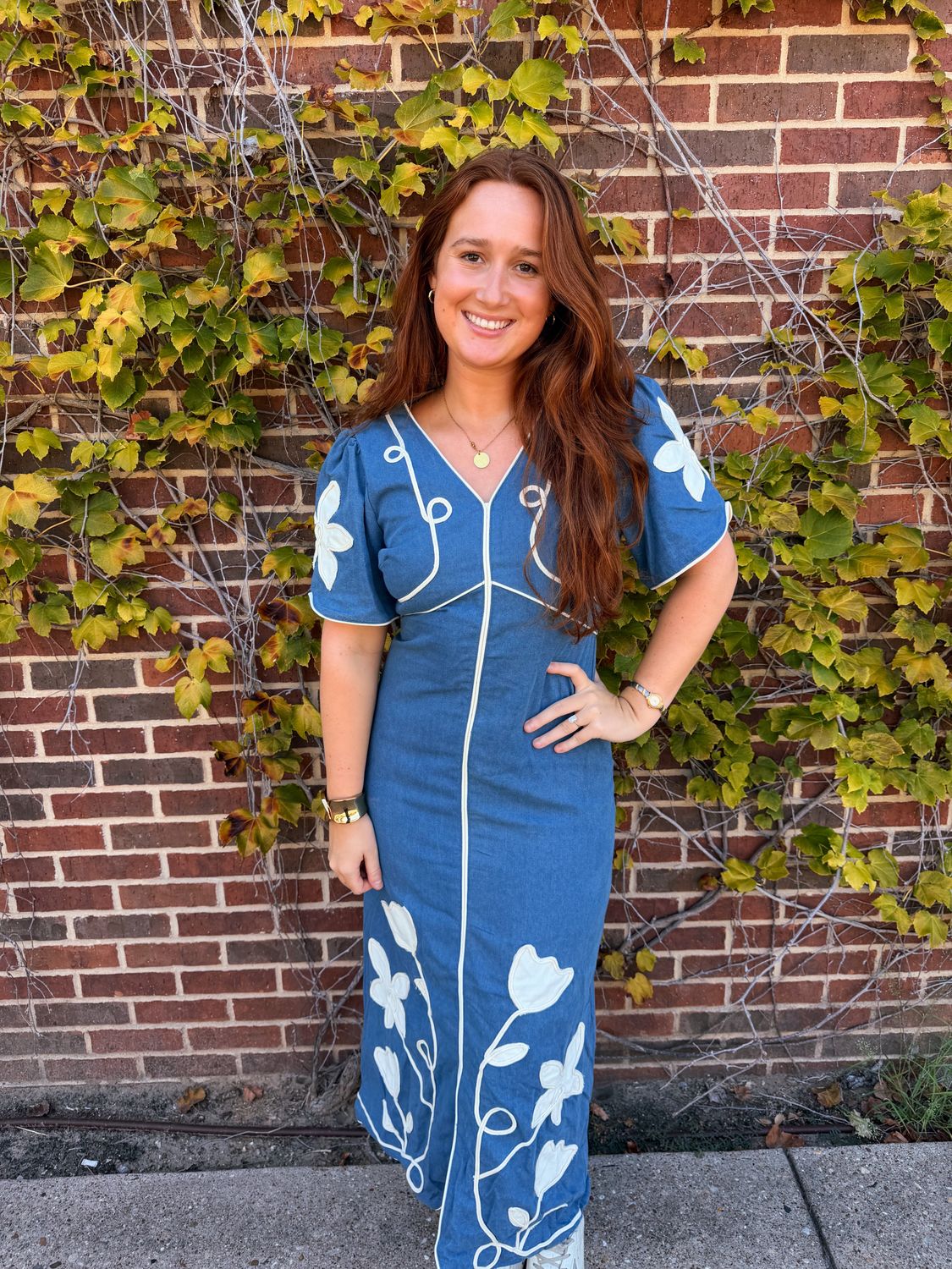 Katelyn Dress, Color: Denim, Size: Small
