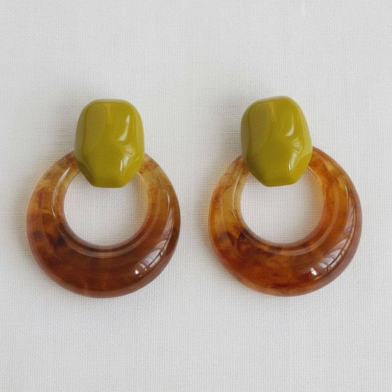 Meilard Style Abstract Geometric Dangle Earrings