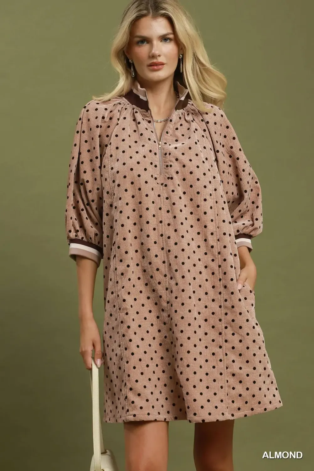Barbara Mini Dress, Color: Almond, Size: Small