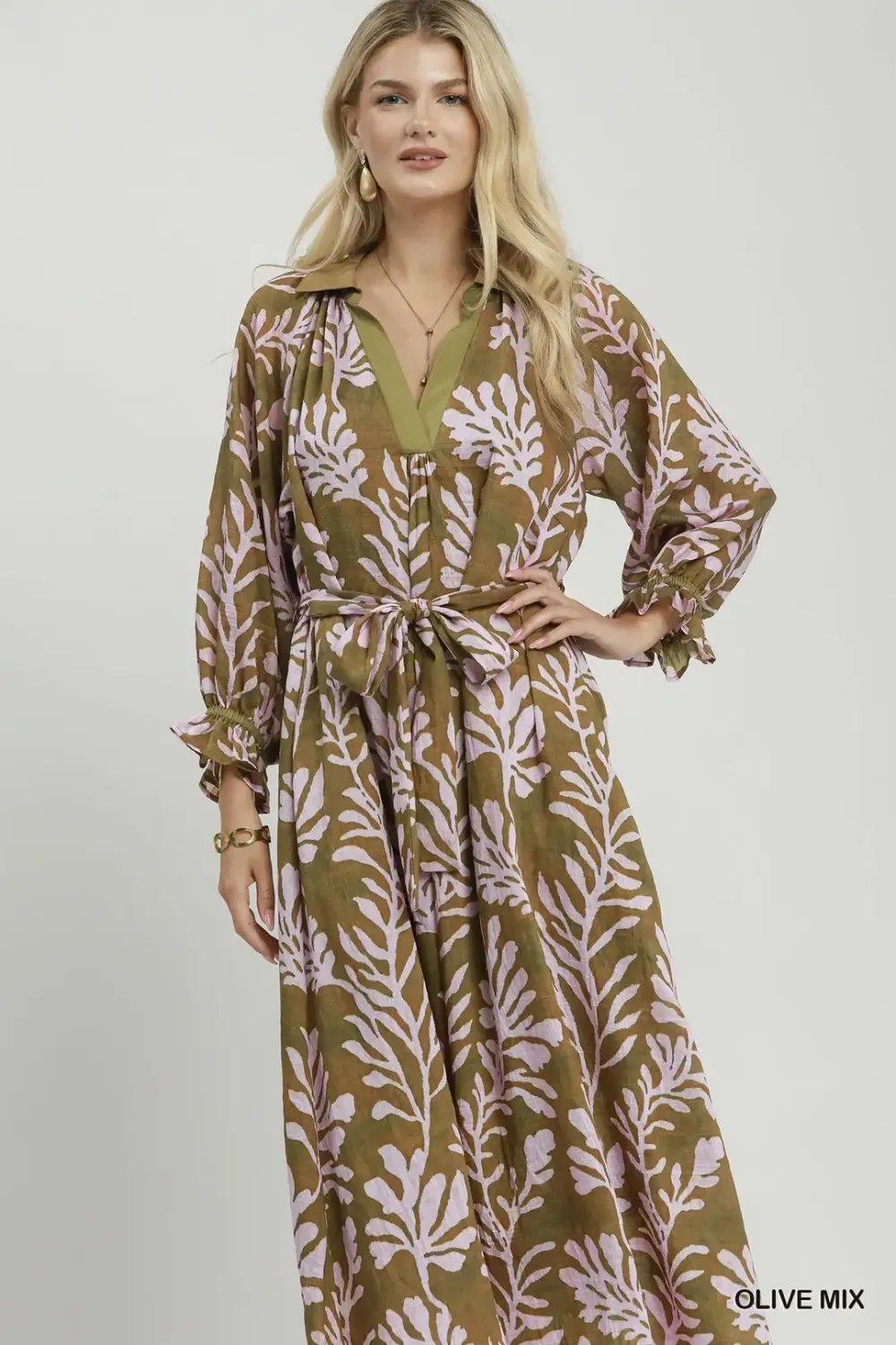 Maya Dress, Color: Olive Mix, Size: Small