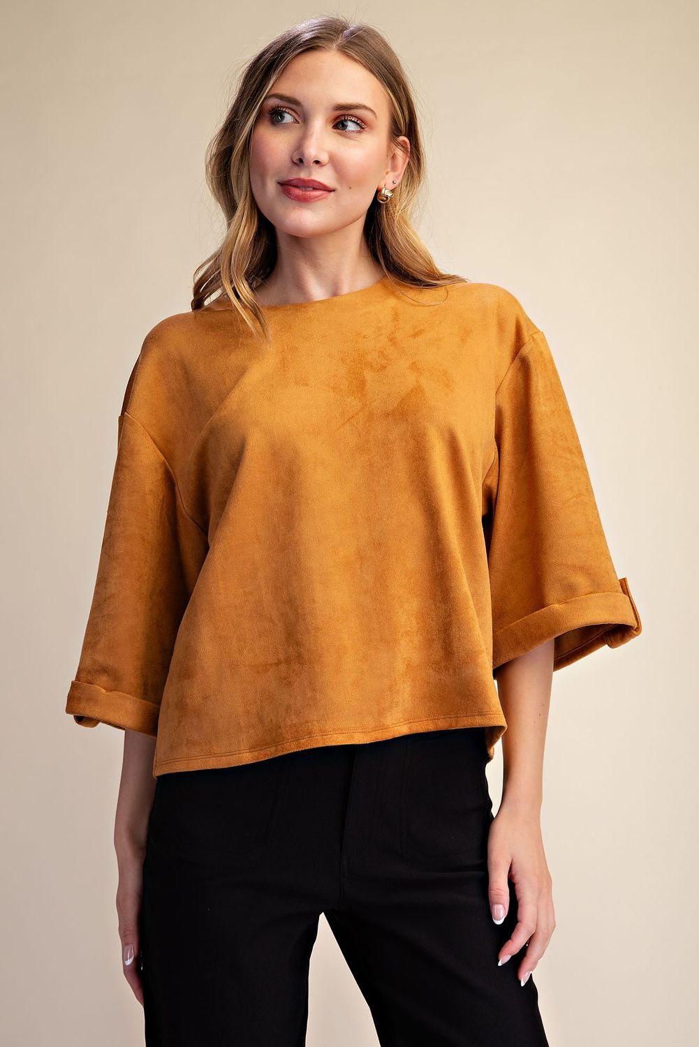 Marcia Top, Color: Camel, Size: Small