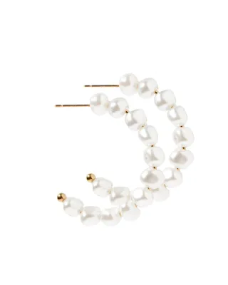 Tinsley Pearl Hoop Earrings