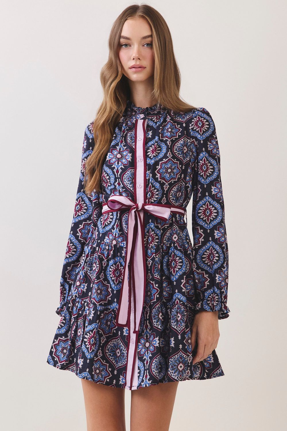 Melanie Mini Dress, Color: Navy, Size: Small