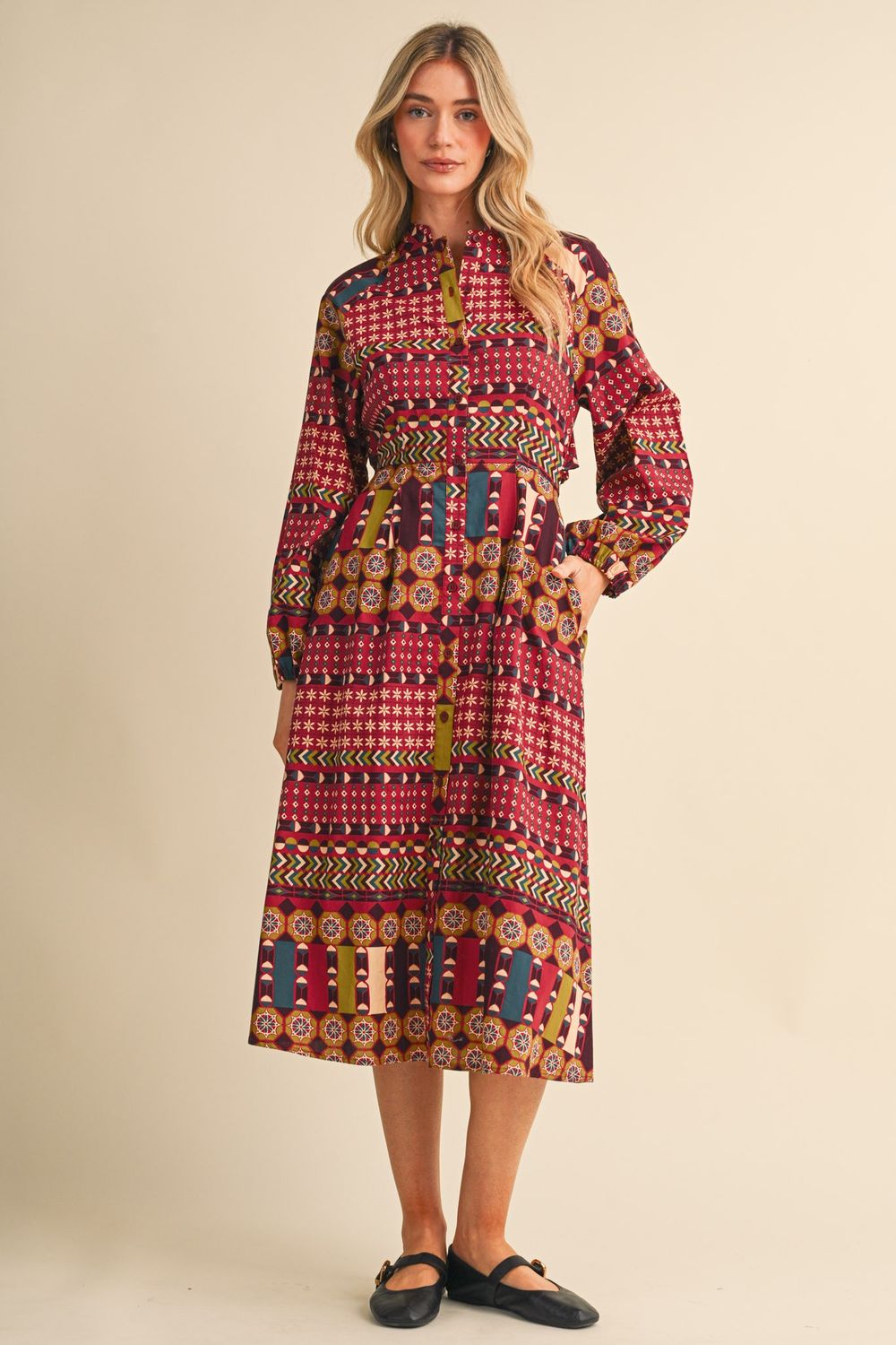 Anita, Color: Burgundy, Size: Small