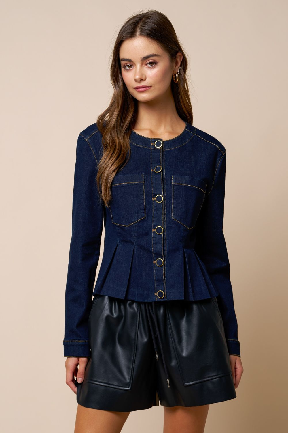Lindsey Jacket, Color: DK Denim, Size: Small
