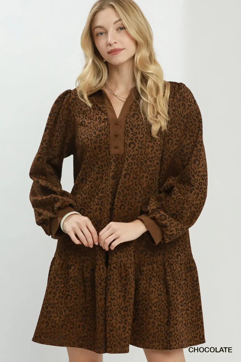 Charlie Tiered Dress, Color: Chocolate, Size: Small