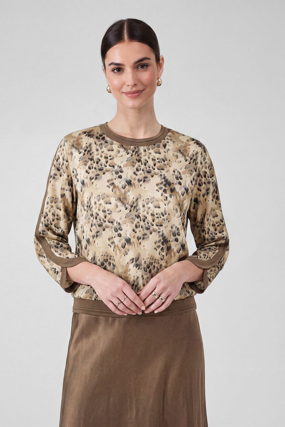 Leigh Top, Color: Leopard, Size: Xsmall
