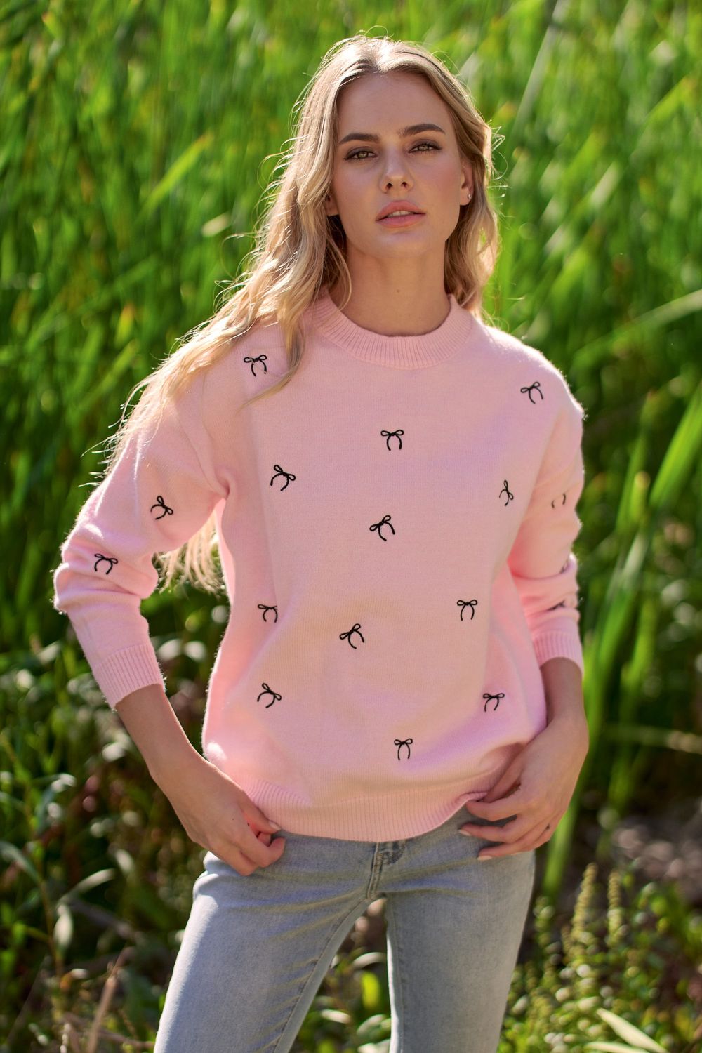 Poppee Sweater, Color: Pink, Size: Small