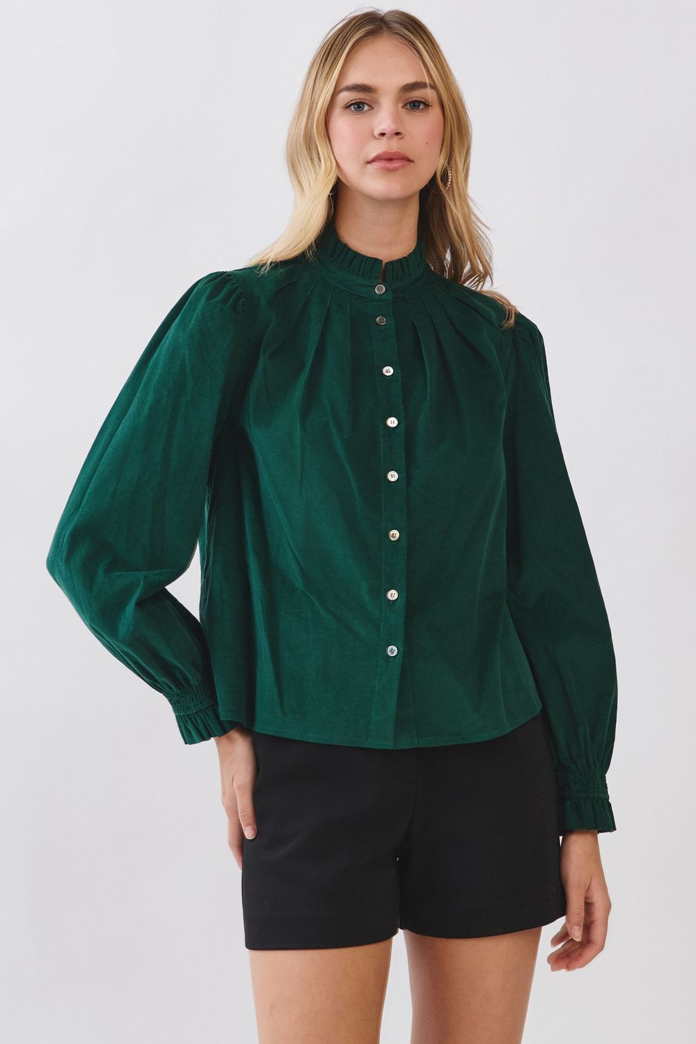 Scarlette Shirt, Color: Green, Size: Small