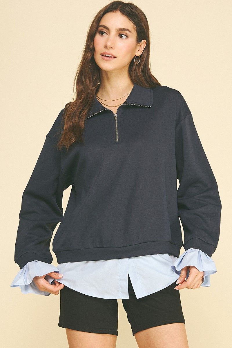 Hana Sweatshirt, Color: Ink, Size: Small
