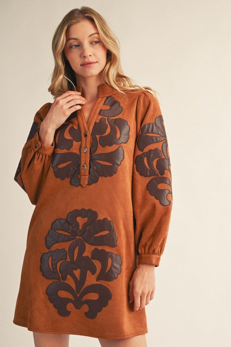 Rylan Dress, Color: Camel, Size: Small