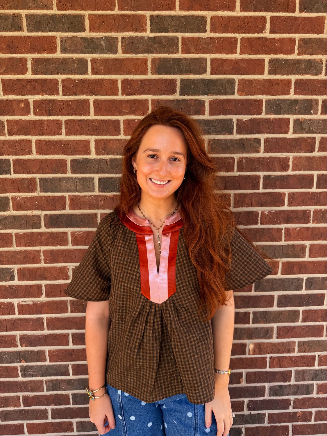 Ginger Gingham Top